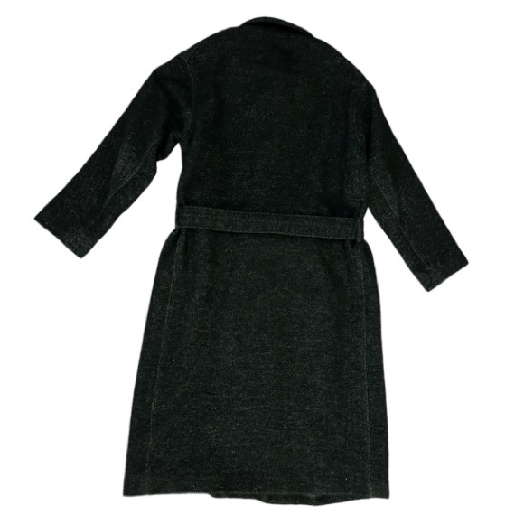 Aritzia Wilfred Broquerie Long Wool Alpaca Mohair Coat in Grey/Black Size Large - Picture 4 of 13